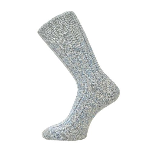 Mohair Outdoor Socks 'Bedsocks' Blue Fleck