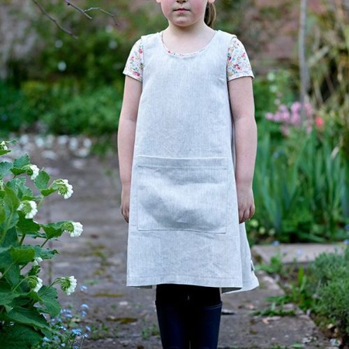 Garden Apron Linen Children's Crossover Slate