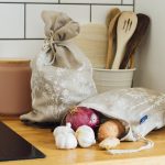 Linen produce bags Natural (set of 3)